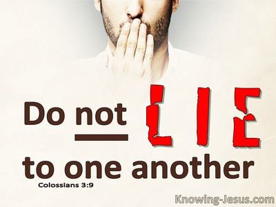 Colossians 3:9 Do Not Lie To One Another (red)